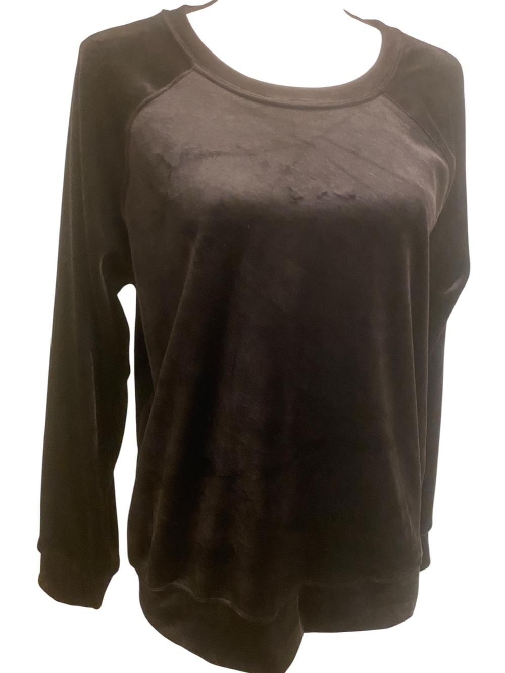 Women’s Black Velvet Pullover Sweatshirt New large